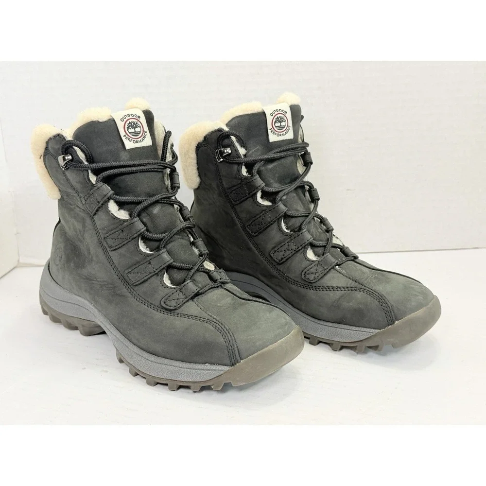 Timberland Canard Resort Women's 8.5M Black‎ Shearling Winter Hiking Boots